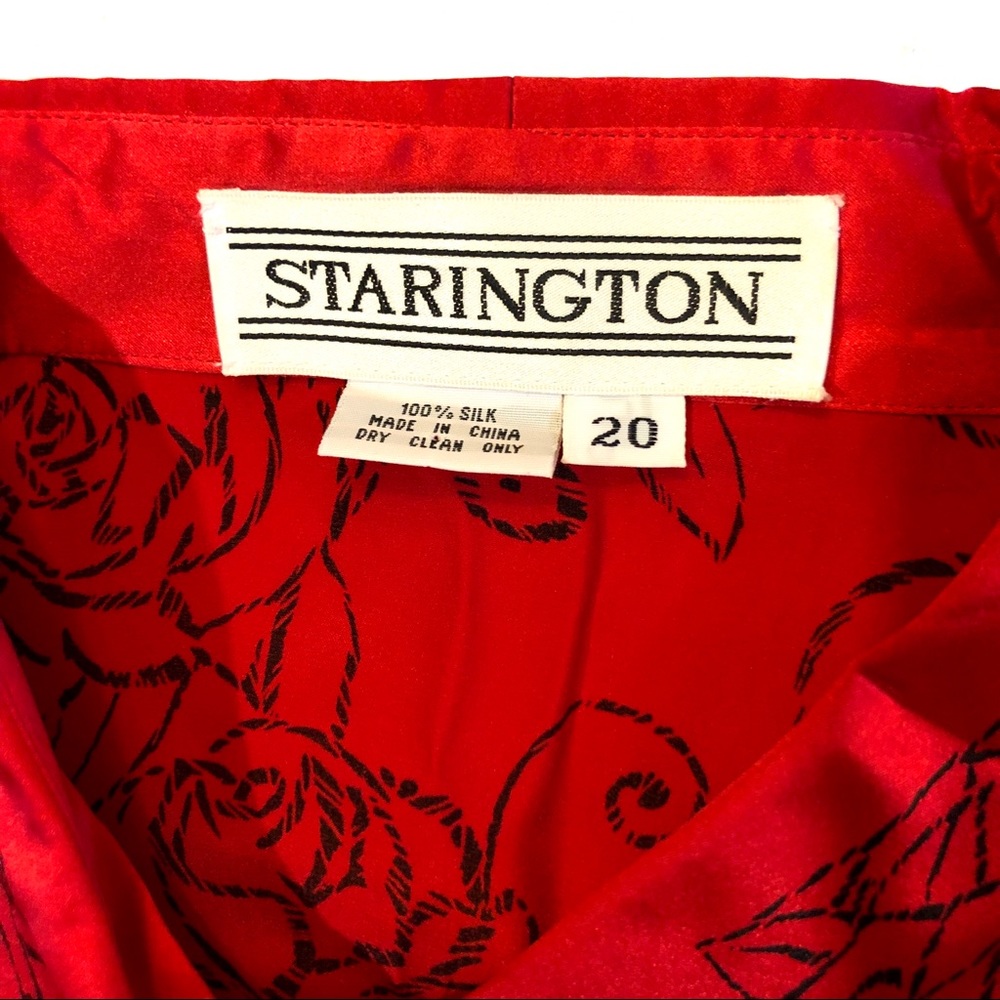 •Vintage• Red Silk Blouse - Picture 4 of 6